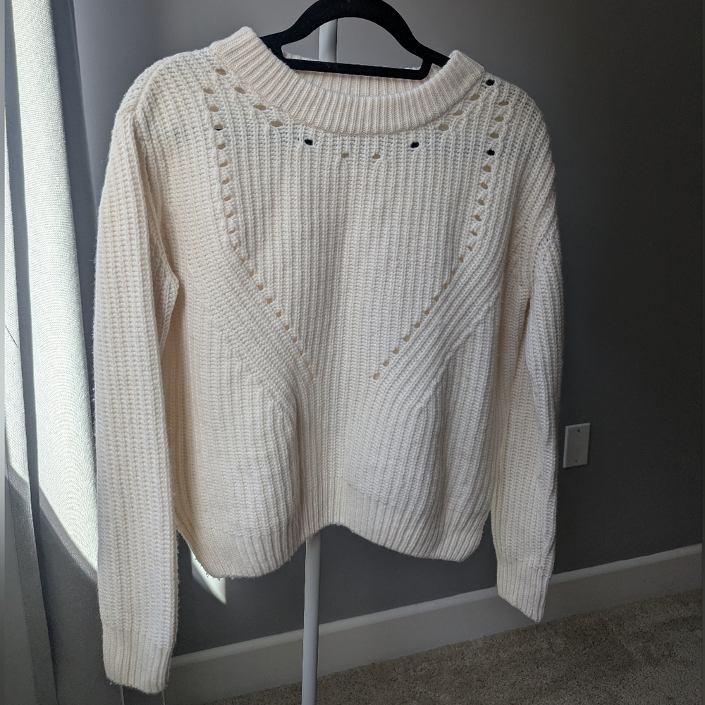 Maison Labiche Paris Cozy Cream Knit Wool Sweater Portugal XS